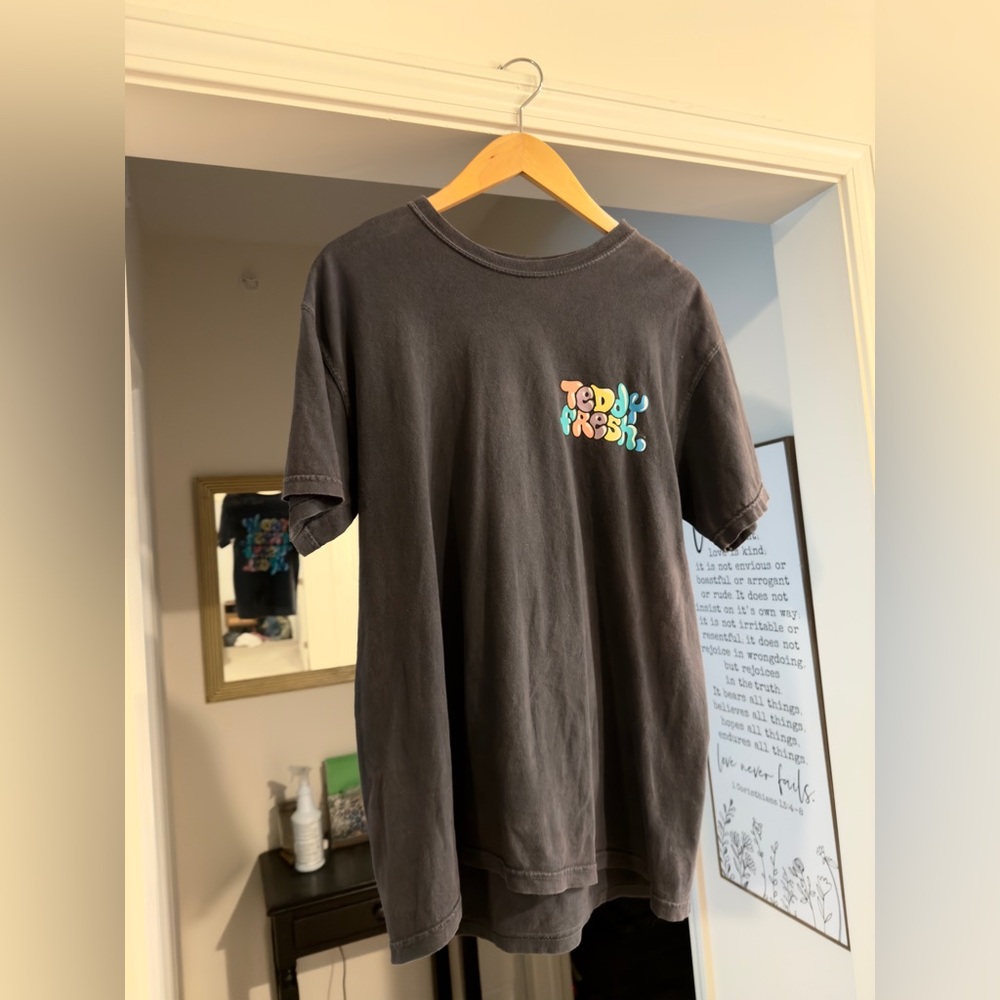 Teddy Fresh Bubble Graffiti T Shirt, Black, Size Medium